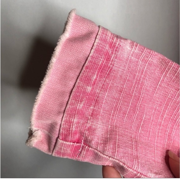 Z. Cavaricci Pink Distressed Denim Blazer Jacket Size Small - Picture 4 of 6